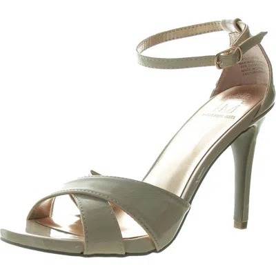 Material Girl Msara Womens Criss-cross Manmade Ankle Strap In Brown