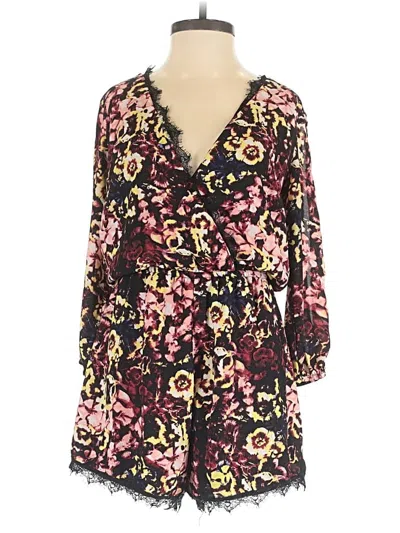 Pre-owned Material Girl Romper In Burgundy