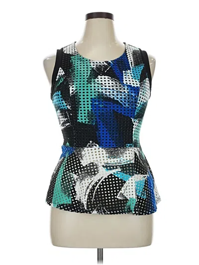 Pre-owned Material Girl Sleeveless Top Blue Halter Neckline Tops