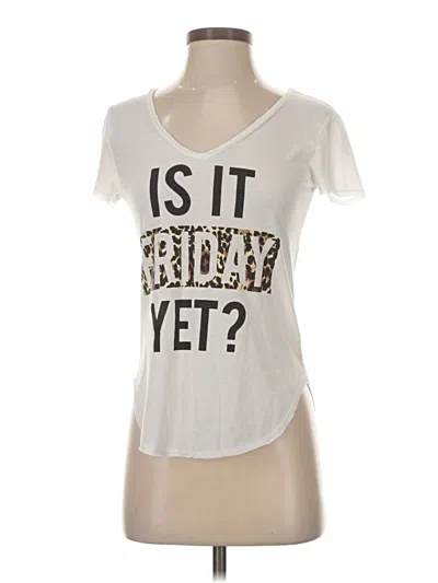 Pre-owned Material Girl Sleeveless Top Ivory Scoop Neck Tops