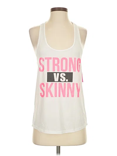 Pre-owned Material Girl Sleeveless Top White Halter Neckline Tops