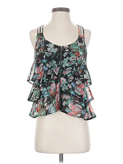 Pre-owned Material Girl Tank Top Black Halter Neckline Tops