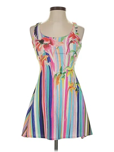 Pre-owned Material Girl Tank Top Pink Halter Neckline Tops