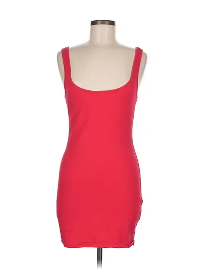 Pre-owned Material Girl Tank Top Red Solid Pattern Strapless Neckline Tops