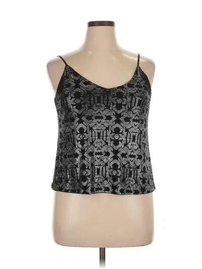 Pre-owned Material Girl Tank Top Silver Halter Neckline Tops