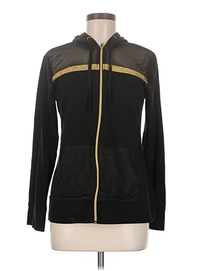 Pre-owned Material Girl Zip Up Hoodie In Black