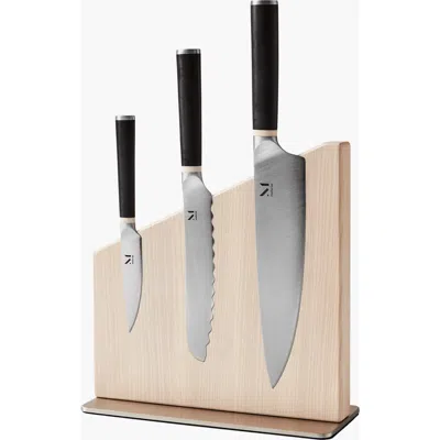 Material The Knives And Stand Set In White Ash/almost Black