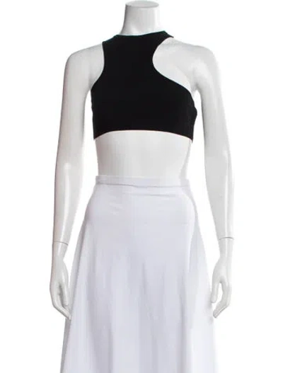 Pre-owned Materiel Asymmetrical Sleeveless Crop Top W/ Tags In White