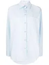 Materiel Button Down Shirt In Blue