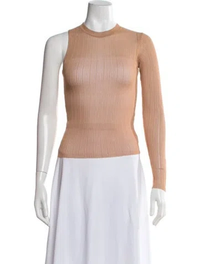 Pre-owned Materiel Crew Neck Long Sleeve Top W/ Tags In Neutrals