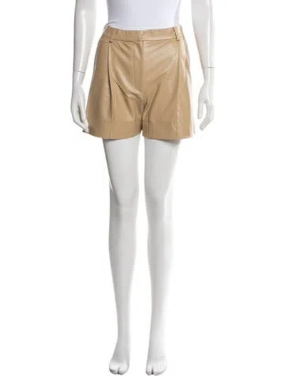 Pre-owned Materiel Faux Leather Mini Shorts W/ Tags In Neutrals