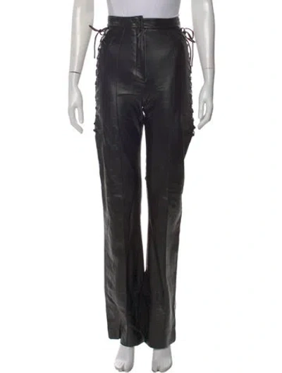 Pre-owned Materiel Flared Pants In Black