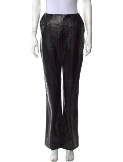Pre-owned Materiel Flared Pants In Black