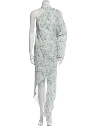 Pre-owned Materiel Leather Long Dress In Green