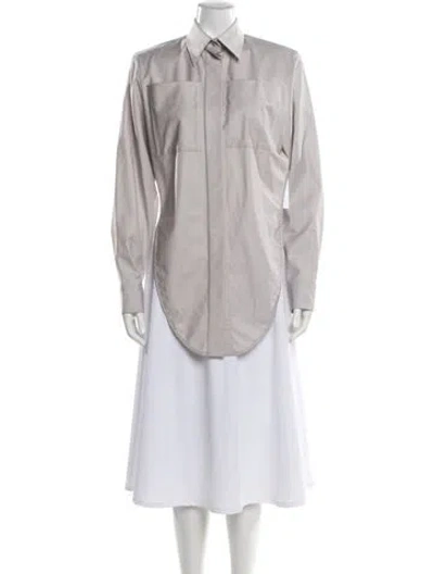 Pre-owned Materiel Long Sleeve Blouse In Neutral