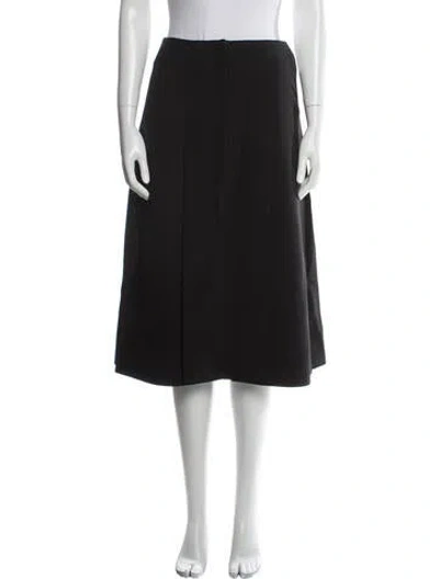 Pre-owned Materiel Midi Length Skirt In Black