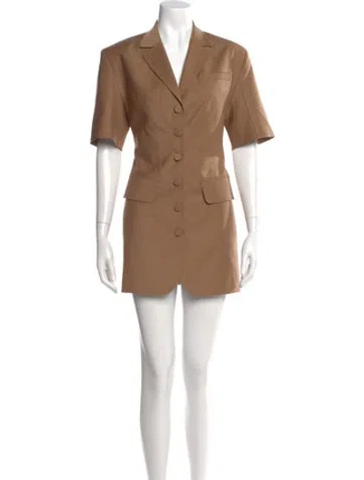 Pre-owned Materiel Mini Dress In Brown