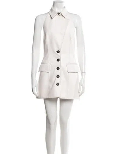 Pre-owned Materiel Mini Dress In White