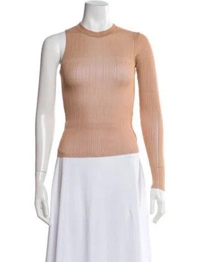 Pre-owned Materiel Mock Neck Long Sleeve Top W/ Tags In Neutrals