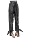 Materiel High-waisted Faux Leather Trousers In Black