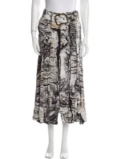 Pre-owned Materiel Printed Midi Length Skirt In Neutral