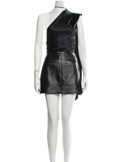 Pre-owned Materiel Silk Mini Dress W/ Tags In Black