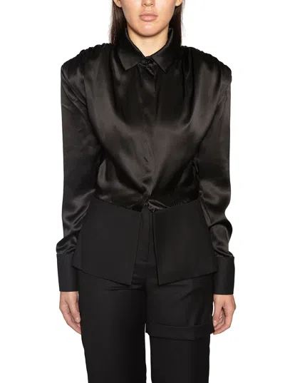 Materiel Silk Shirt In Black