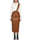 Materiel Skirt With Strap
