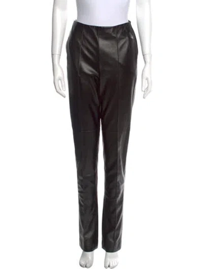 Pre-owned Materiel Straight Leg Pants In Black