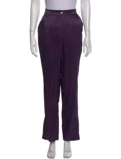 Pre-owned Materiel Straight Leg Pants In Purple
