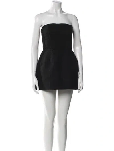 Pre-owned Materiel Strapless Mini Dress In Black