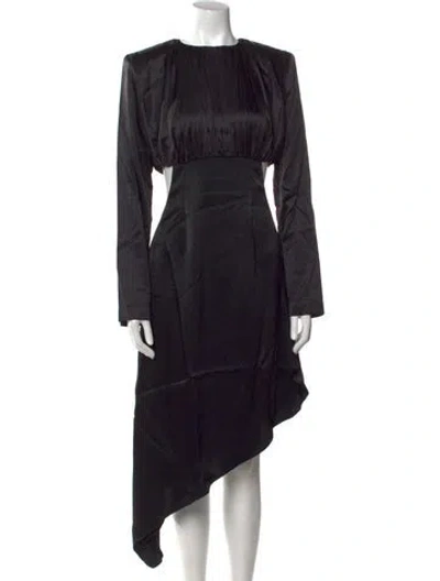 Pre-owned Matériel Tbilisi Crew Neck Knee-length Dress W/ Tags In Brown