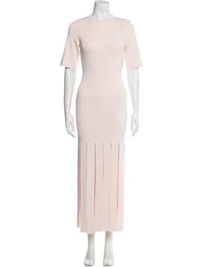 Pre-owned Matériel Tbilisi Crew Neck Long Dress W/ Tags In Pink