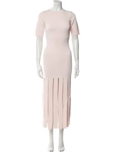 Pre-owned Matériel Tbilisi Crew Neck Long Dress W/ Tags In Pink
