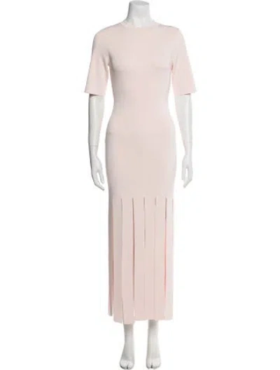 Pre-owned Matériel Tbilisi Crew Neck Long Dress W/ Tags In Pink