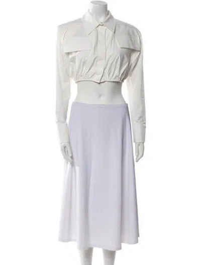 Pre-owned Matériel Tbilisi Long Sleeve Crop Top W/ Tags In Neutral