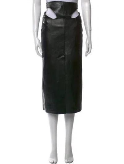 Pre-owned Matériel Tbilisi Midi Length Skirt In Black