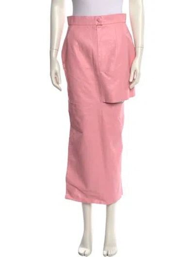 Pre-owned Matériel Tbilisi Midi Length Skirt In Pink