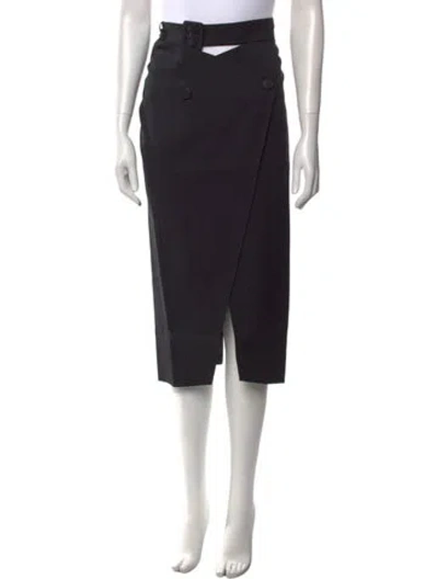 Pre-owned Matériel Tbilisi Midi Length Skirt W/ Tags In Black