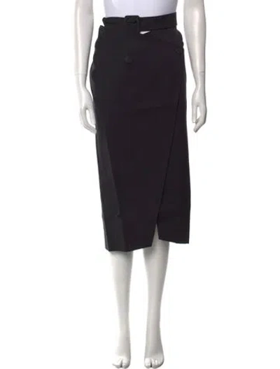 Pre-owned Matériel Tbilisi Midi Length Skirt W/ Tags In Black