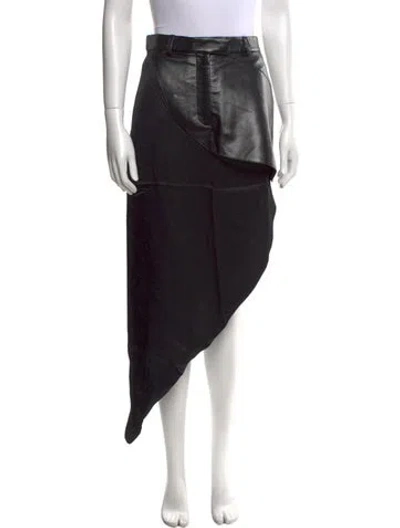Pre-owned Matériel Tbilisi Midi Length Skirt W/ Tags In Black