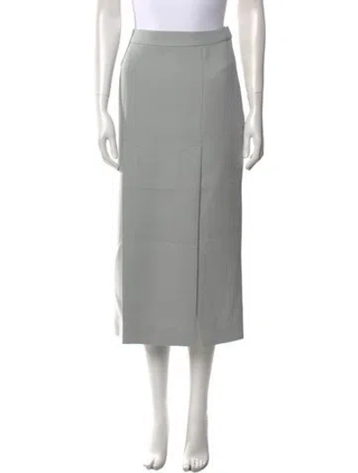 Pre-owned Matériel Tbilisi Pleated Accents Midi Length Skirt W/ Tags In Gray