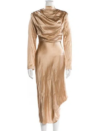 Pre-owned Matériel Tbilisi Silk Long Dress W/ Tags In Multi