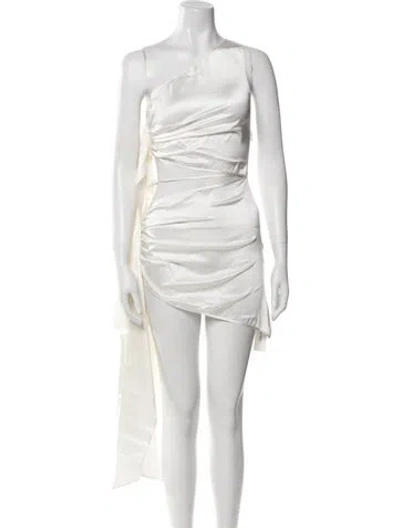 Pre-owned Matériel Tbilisi Silk Mini Dress W/ Tags In Neutral