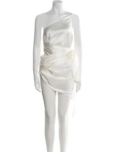 Pre-owned Matériel Tbilisi Silk Mini Dress W/ Tags In Neutral