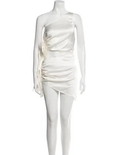 Pre-owned Matériel Tbilisi Silk Mini Dress W/ Tags In Neutral