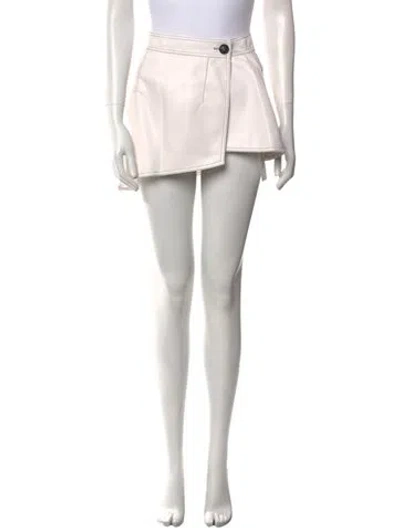 Pre-owned Matériel Tbilisi Whipstitch Trim Mini Skirt W/ Tags In Neutral
