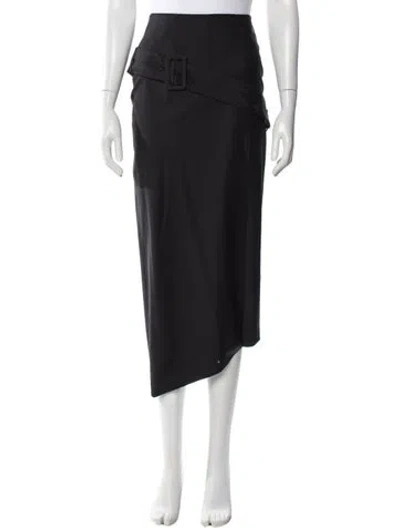Pre-owned Matériel Tbilisi Wool Midi Length Skirt In Gray