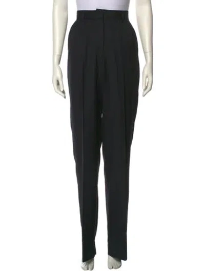 Pre-owned Matériel Tbilisi Wool Wide Leg Pants In Black