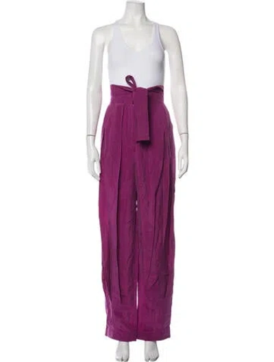 Pre-owned Materiel Wide Leg Pants In Purple